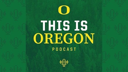 The text "This is Oregon Podcast" below the O logo